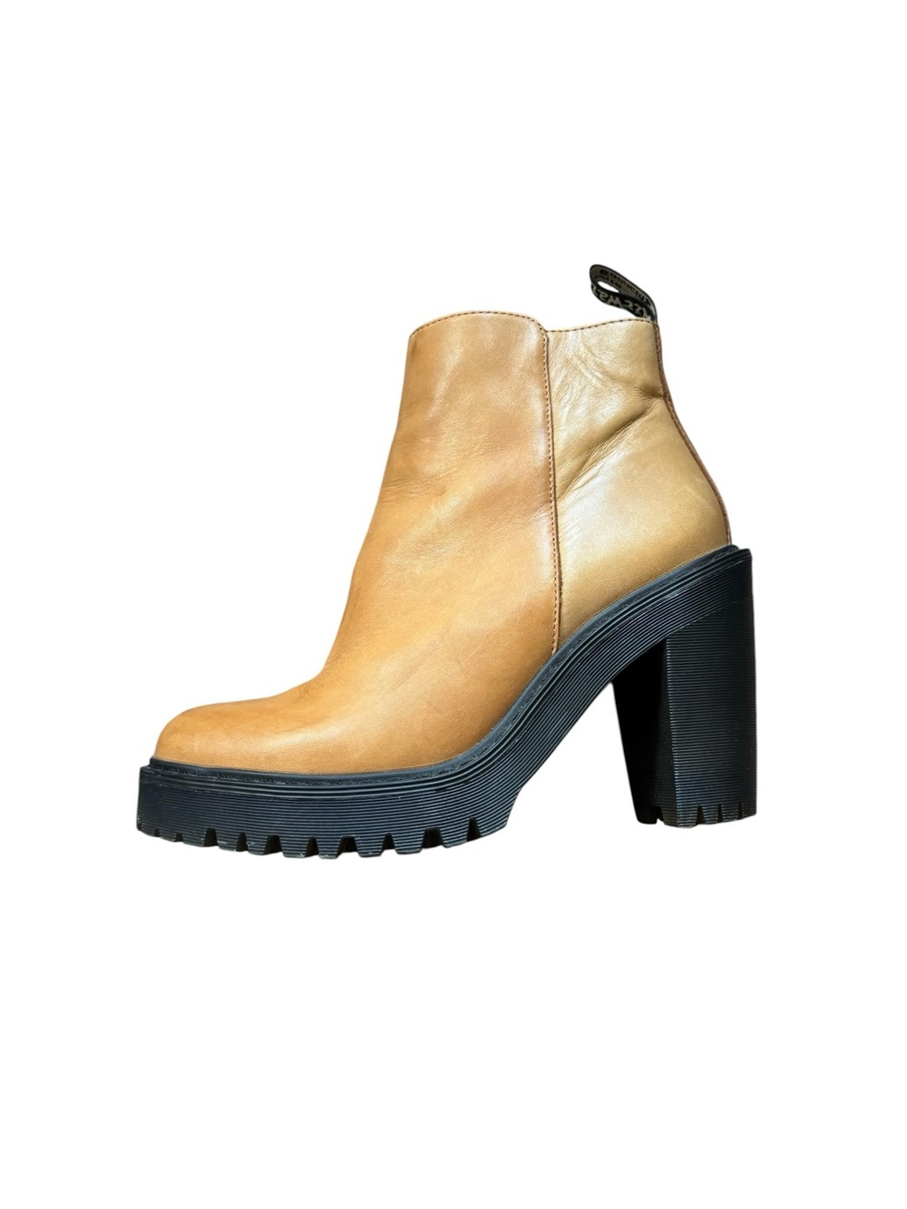 Dr. Martens Magdalena Heeled Ankle Bootie Tan Sirene Womens 6